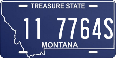 MT license plate 117764S