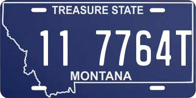 MT license plate 117764T