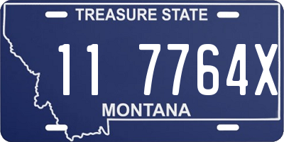 MT license plate 117764X