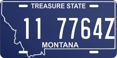 MT license plate 117764Z