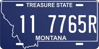 MT license plate 117765R