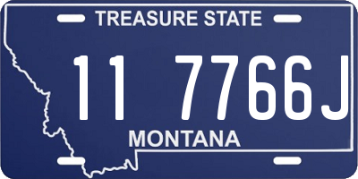 MT license plate 117766J