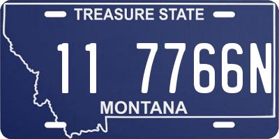 MT license plate 117766N