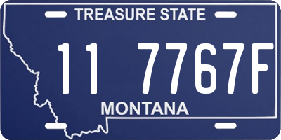MT license plate 117767F