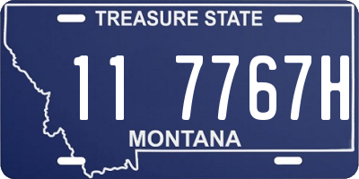 MT license plate 117767H
