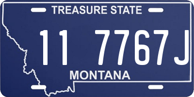 MT license plate 117767J