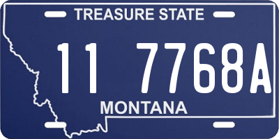 MT license plate 117768A