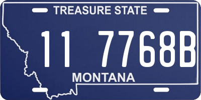 MT license plate 117768B