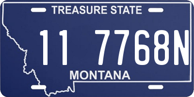 MT license plate 117768N