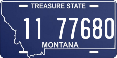 MT license plate 117768O