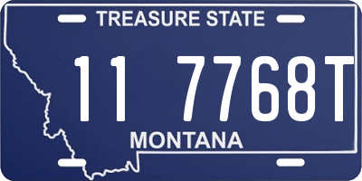 MT license plate 117768T