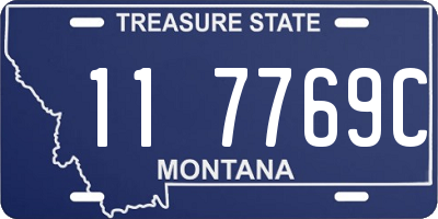 MT license plate 117769C