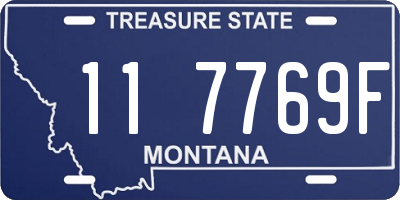MT license plate 117769F