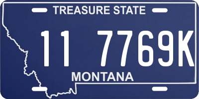 MT license plate 117769K