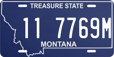MT license plate 117769M