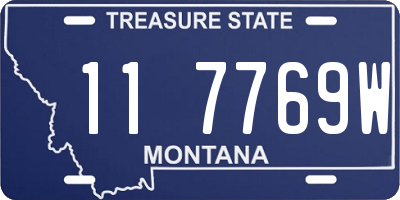 MT license plate 117769W