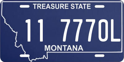 MT license plate 117770L