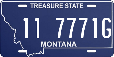 MT license plate 117771G