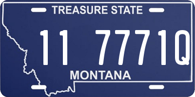 MT license plate 117771Q