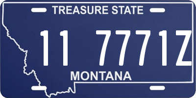 MT license plate 117771Z