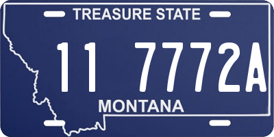 MT license plate 117772A