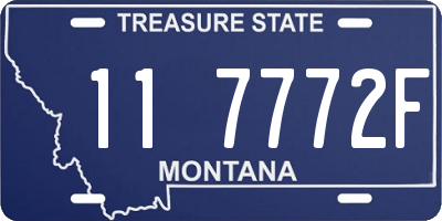 MT license plate 117772F