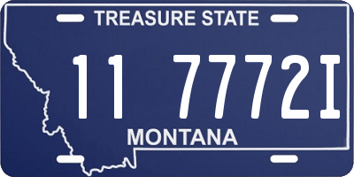 MT license plate 117772I