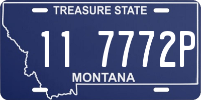 MT license plate 117772P