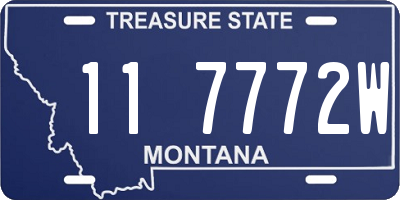 MT license plate 117772W