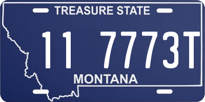MT license plate 117773T