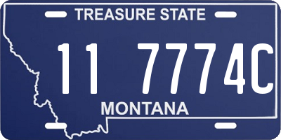 MT license plate 117774C
