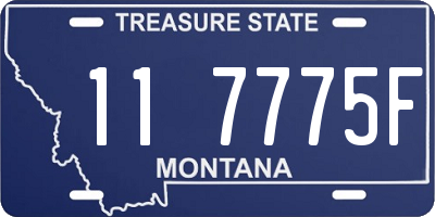 MT license plate 117775F