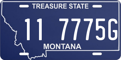 MT license plate 117775G