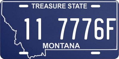 MT license plate 117776F