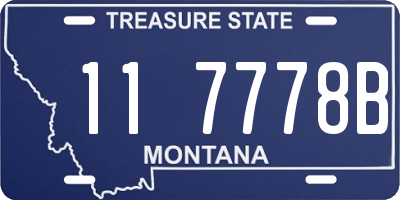 MT license plate 117778B