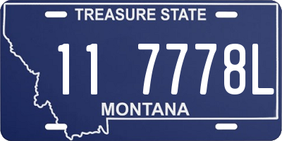 MT license plate 117778L