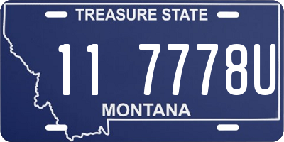 MT license plate 117778U