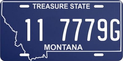 MT license plate 117779G