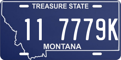 MT license plate 117779K