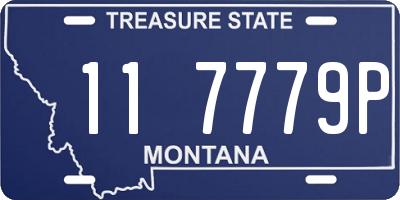 MT license plate 117779P