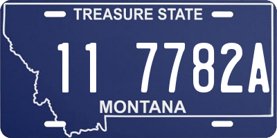 MT license plate 117782A