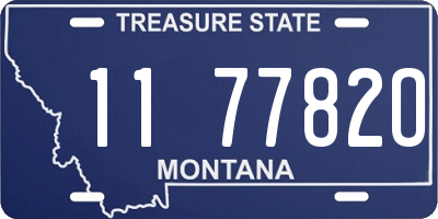 MT license plate 117782O