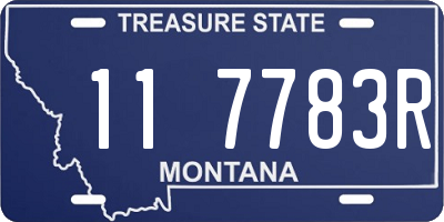 MT license plate 117783R