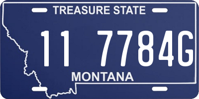 MT license plate 117784G