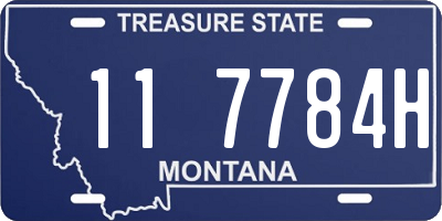 MT license plate 117784H