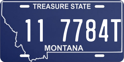 MT license plate 117784T