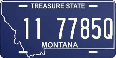 MT license plate 117785Q