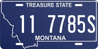 MT license plate 117785S