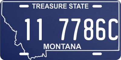 MT license plate 117786C