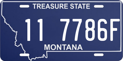 MT license plate 117786F